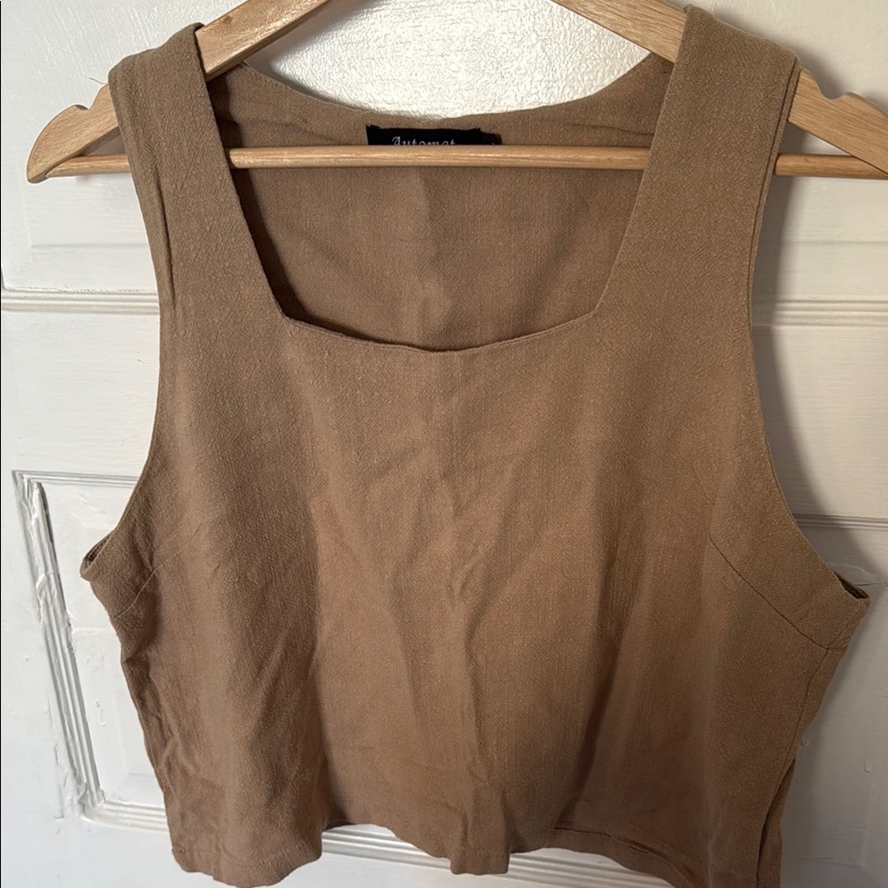 Brown Sleeveless Top